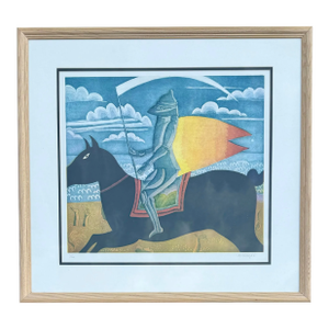 Vintage “Knight” Serigraph by Thomas McKnight, Signed & Framed Original (Limited-Edition, 2/100)