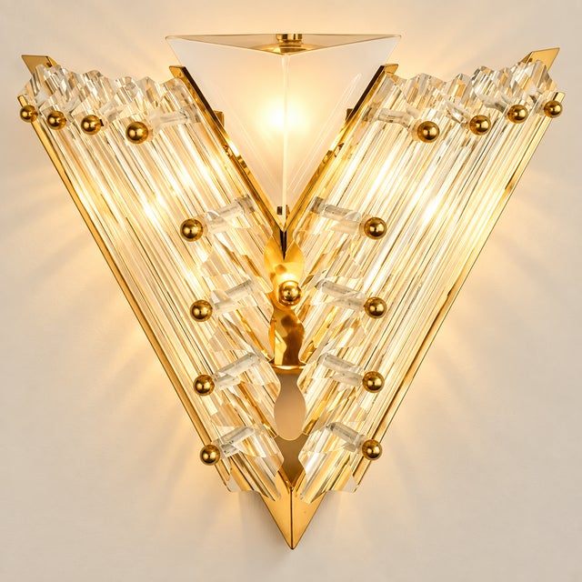 Designer lamp by Novaresi, Italy. A very exclusive wall lamp made of high-quality materials. In very good condition! 30 cm...