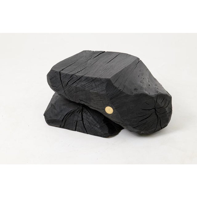 Contemporary Sculptural Hardwood Stool by Logniture For Sale - Image 3 of 17