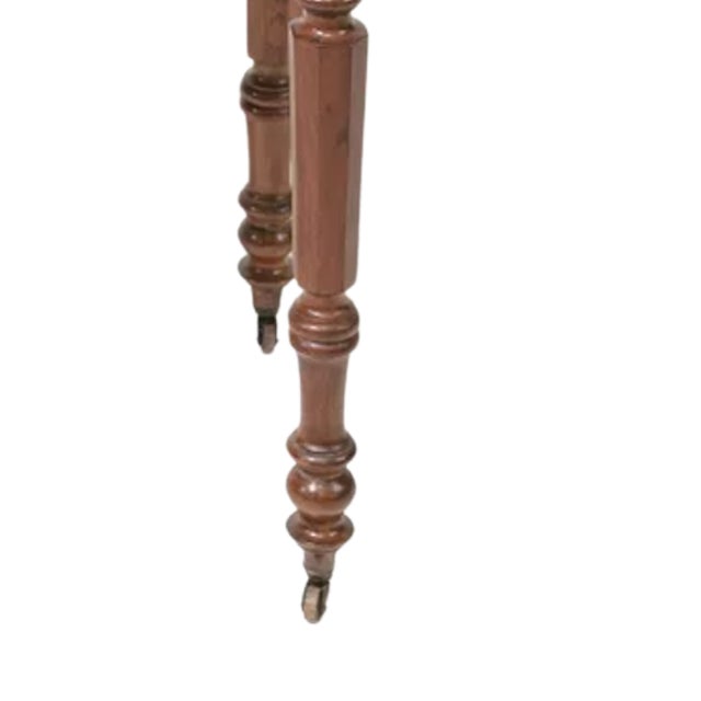 Antique French Mahogany Drop-Leaf Sewing / Work Table For Sale - Image 4 of 6