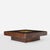 Mid-Century Modern Square Alveo Coffee Table in Walnut Burlwood and Brass by Willy Rizzo for Sabot Design For Sale - Image 3 of 8