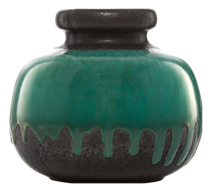 Mid-Century Green Drip Glazed Ceramic Vase from Scheurich, West Germany, 1970s