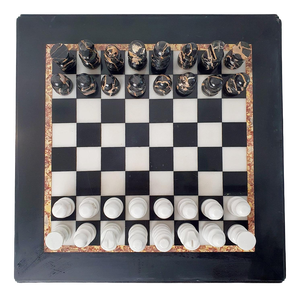 Mid-Century Modern Italian Marble Chess Board, 1980s