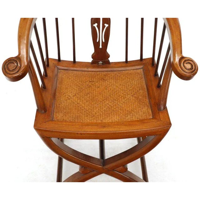 Chestnut 1970s Teak Horseshoe Back Lounge Chairs - a Pair For Sale - Image 8 of 13