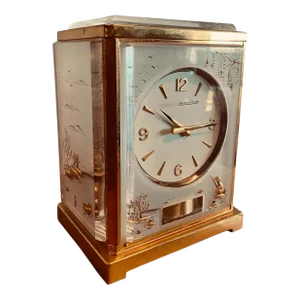 Mid 20th Century Jaeger-LeCoultre Chinoiserie Mantle Clock