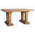 French Neoclassical Revival Oak + Pink Granite Top Desk, 1940s For Sale