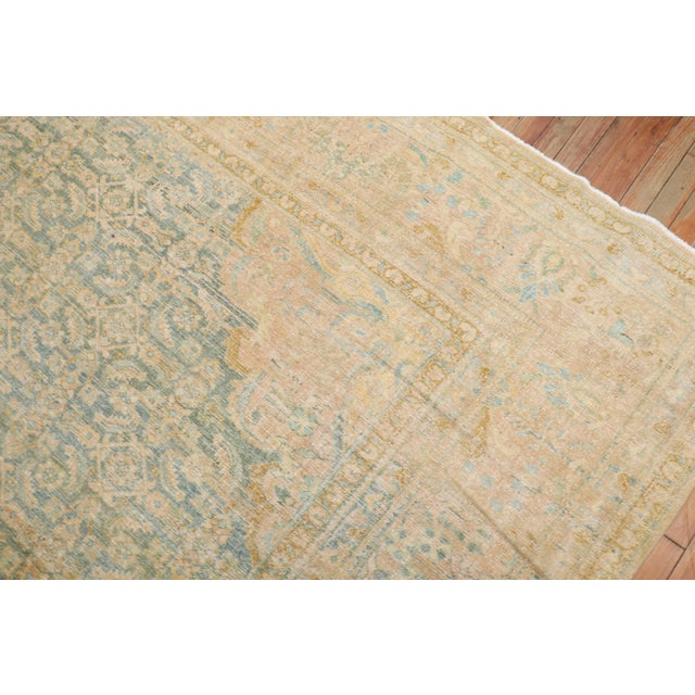 Early 20th Century Zabihi Collection Light Green Persian Room Rug For Sale - Image 5 of 9