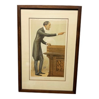Late 19th Century Vanity Fair " Dublin University" Edward Carson, Framed Print, by Lib For Sale
