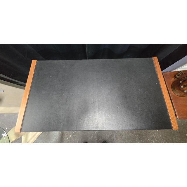 Wood Walnut and Leather Jens Risom Desk by Design Within Reach For Sale - Image 7 of 10