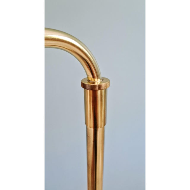 Hollywood Regency Articulated Brass Floor Lamp, 1970s For Sale - Image 6 of 16