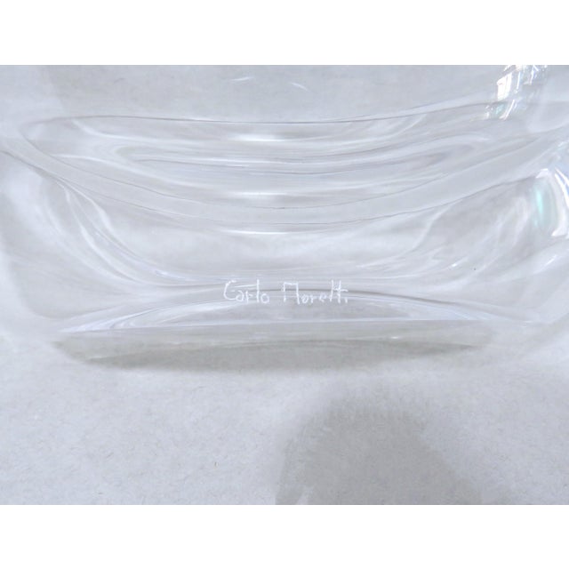Glass Signed Carlo Moretti Decorative Glass Bowl For Sale - Image 7 of 7