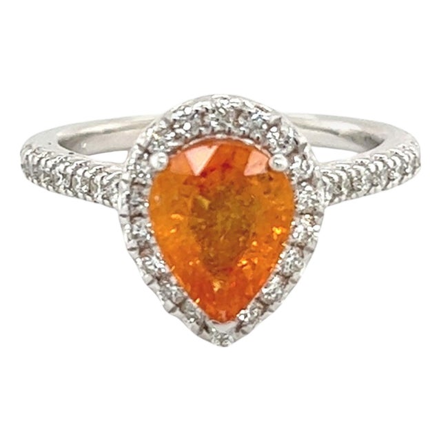 Natural Sapphire Diamond Ring 14k Gold 2.48 TCW Certified For Sale