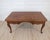 French Louis XV Style Flat Center Desk in Walnut and Elm For Sale - Image 3 of 9