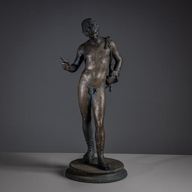 Bronze of Narcissus after the Antique, 20th Century For Sale - Image 12 of 18