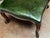 French Ottoman or Stool of Emerald Green Leather on Cabriole Legs For Sale - Image 11 of 15