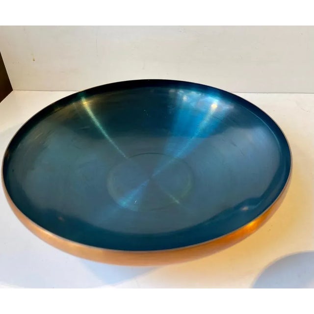1960s Danish Modern Copper and Enamel Bowls from Corona, 1960s, Set of 2 For Sale - Image 5 of 10