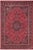 Boho Chic Vintage Retro Kashan Red/Blue Wool Rug - 9'7'' X 12'9'' For Sale - Image 10 of 10