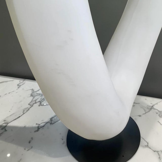 Vintage Monumental Tusk Style Floor Lamp For Sale - Image 9 of 11