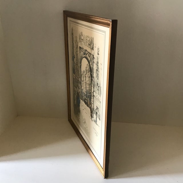 Jan Korthals Hand Colored Framed Print of “Rue St. Denis” Paris Chairish