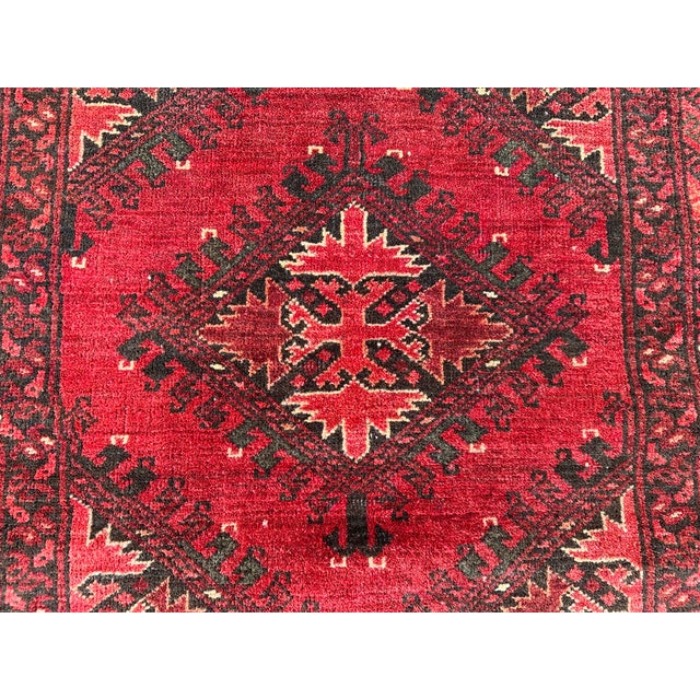 Vintage Afghan Tribal Rug 4x6 For Sale - Image 4 of 7