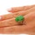 10 Carat Vintage Natural Jadeite Jade in Carved 18k Gold Oval Ring, Size 6 For Sale In Miami - Image 6 of 9