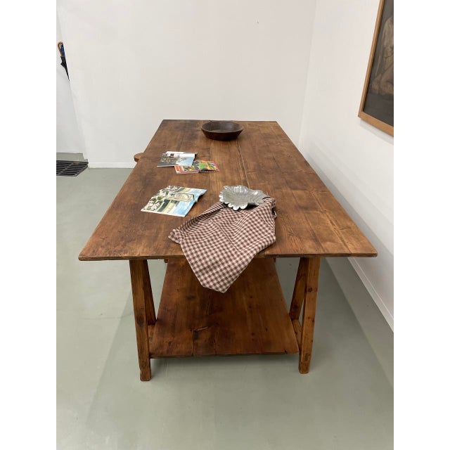 Vintage Pine Worktable, 1950s For Sale - Image 18 of 18