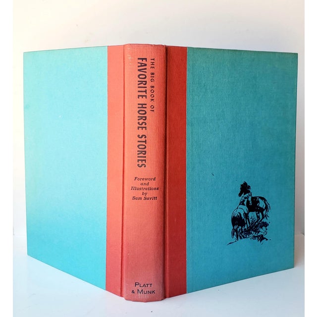 Vintage 1965 Children's Illustrated Big Book of Favorite Horse Stories Hardcover Book For Sale - Image 10 of 11