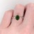 Metal 1.2Ct Tsavorite Garnet Ring With Earth Mined Diamonds: Solid 14k Gold, Oval, Size 6.75 For Sale - Image 7 of 7