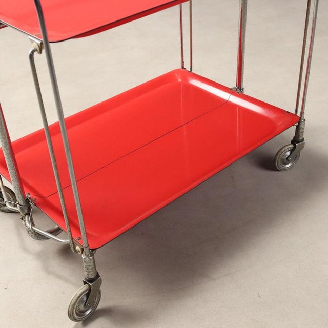 Vintage Serving Bar Cart from Bremshey Solingen, 1960s For Sale - Image 6 of 9