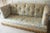 Vintage Damask Traditional Tufted Rolled-Arm Sofa With Fringe Skirt For Sale - Image 15 of 18