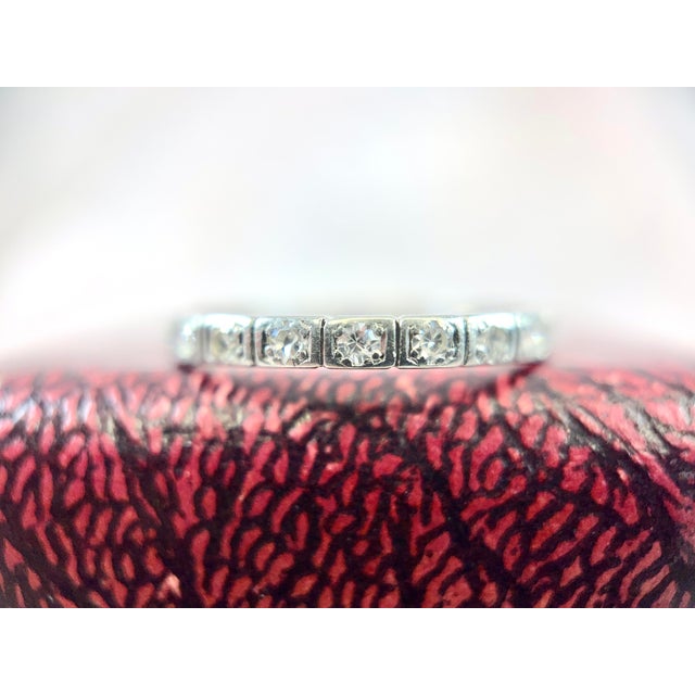 1920s Art Deco Platinum Single Cut Diamond Ring, Size 9.5 For Sale - Image 9 of 10