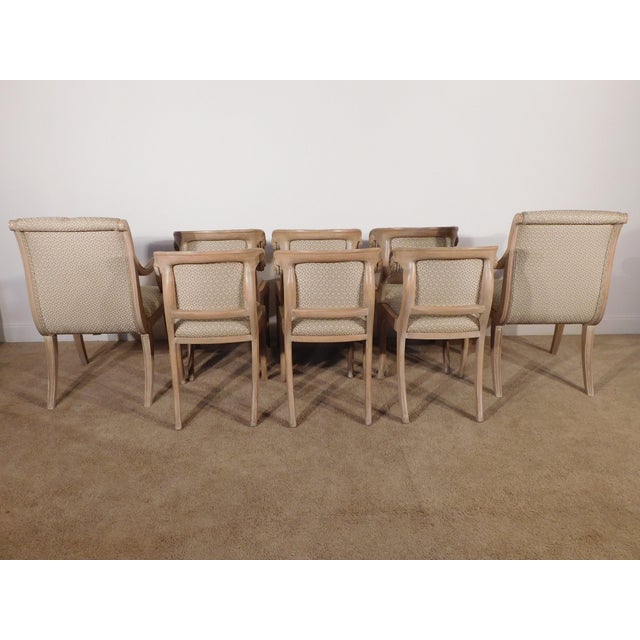Vintage Set of 8 Casa Stradivari Nyc Custom Klismos Dining Chairs 2 Arms 6 Sides For Sale - Image 15 of 18