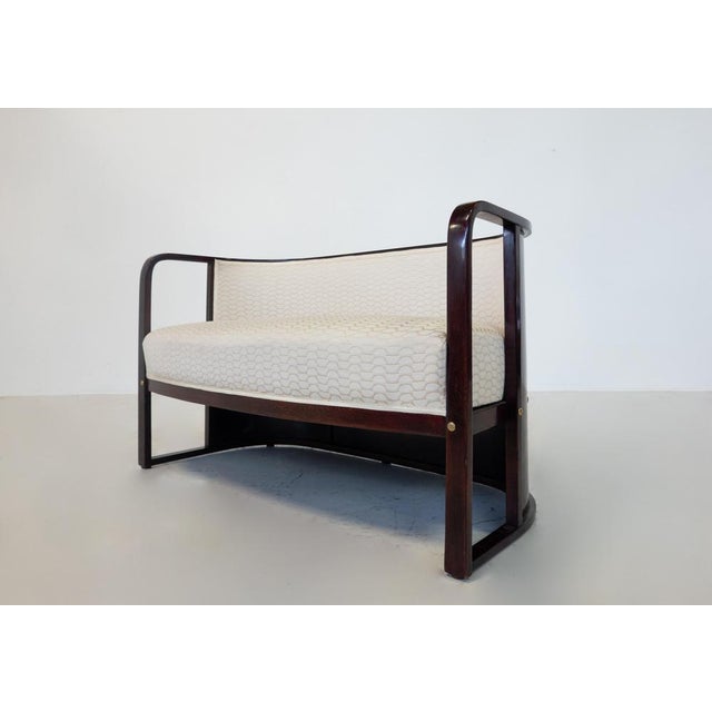 Wood Sofa attributed to Josef Hoffman for J & J Kohn, Vienna, Austria, 1900s For Sale - Image 7 of 10