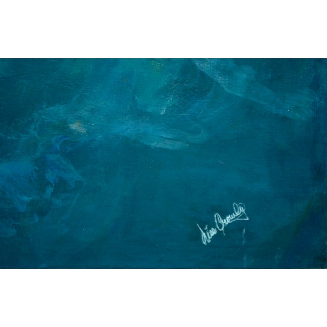 "Pearl Eating Kelp" by Lise Lang Crowley Impressionist Oil Painting 2003 For Sale - Image 4 of 4