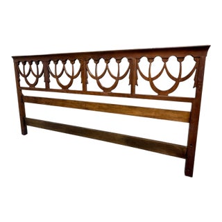 1990s Baker Furniture Chippendale-Style Mahogany King-Size Headboard For Sale