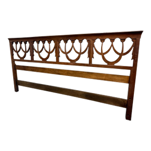 1990s Baker Furniture Chippendale-Style Mahogany King-Size Headboard