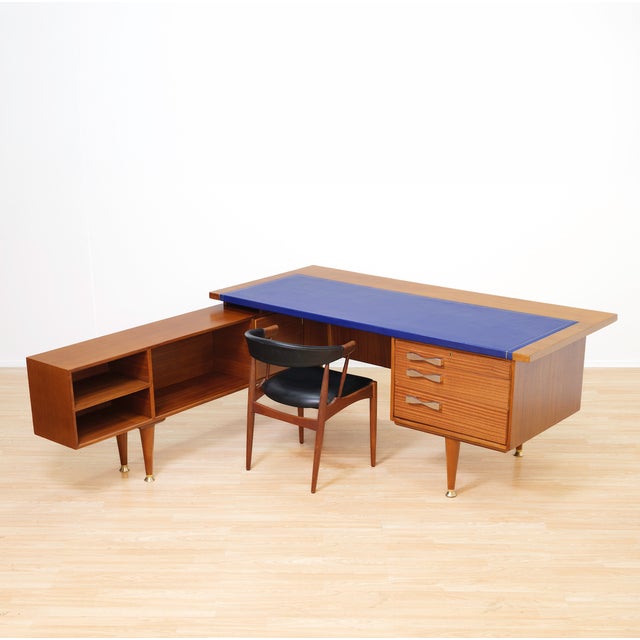 Mid Century Teak Executive Desk With Floating Return, England, 1960s For Sale - Image 17 of 18