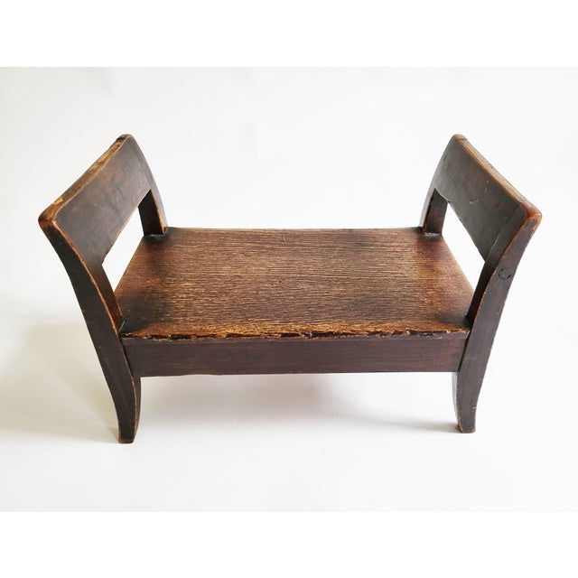 Brown Biedermeier Stool, Vienna, Austria, 19th Century For Sale - Image 8 of 8