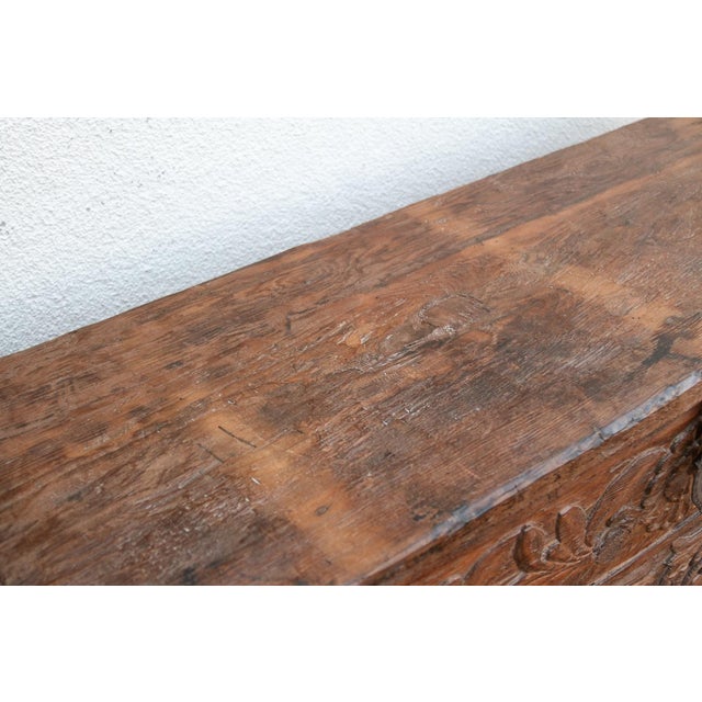 Antique Swat Valley Carved Chest Console For Sale In Los Angeles - Image 6 of 18