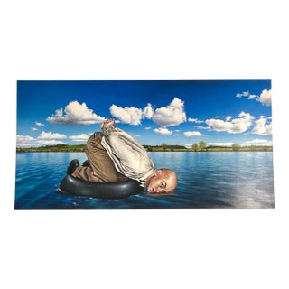 "Fish Whisper" by Jorge Santos, Original Painting, Acrylic on Canvas, 72" X 36" 2006 For Sale