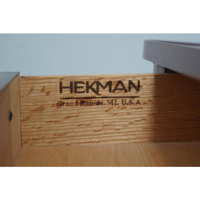 Hekman Crotch Mahogany 1 Drawer Console Hall Table For Sale - Image 17 of 18