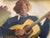 This is an oil on canvas painting. It is a depiction of a boy playing the guitar. It is an original piece by Samuel Edmund...