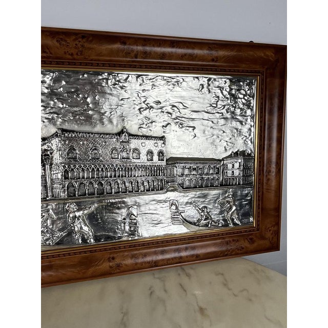 Large Silver Bas Relief of St. Mark's Square, Venice, 1980s For Sale - Image 15 of 18