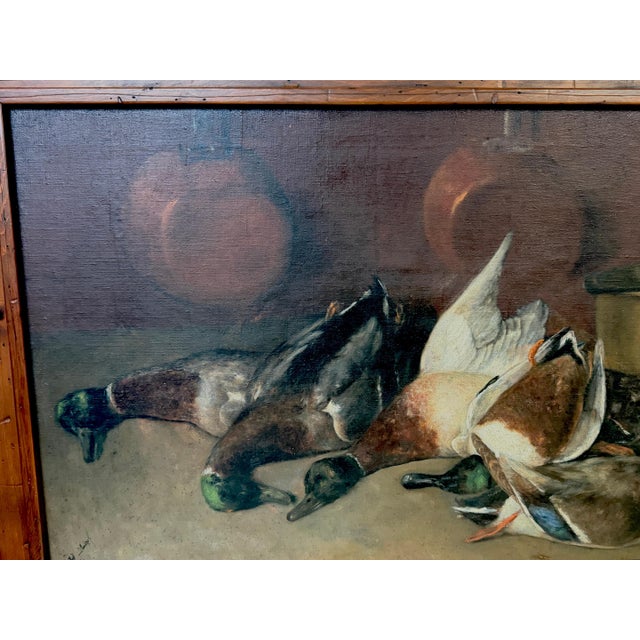 Henri Douzil (1837–1891) French Sporting Still Life "After the Hunt" For Sale - Image 12 of 15