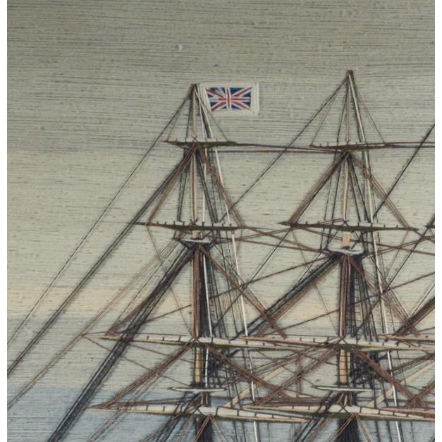 British Sailor’s Woolwork of a Royal Navy Five-Masted Ironclad HMS Minotaur in Her Trials Rig, Minotaur Class For Sale In Philadelphia - Image 6 of 9