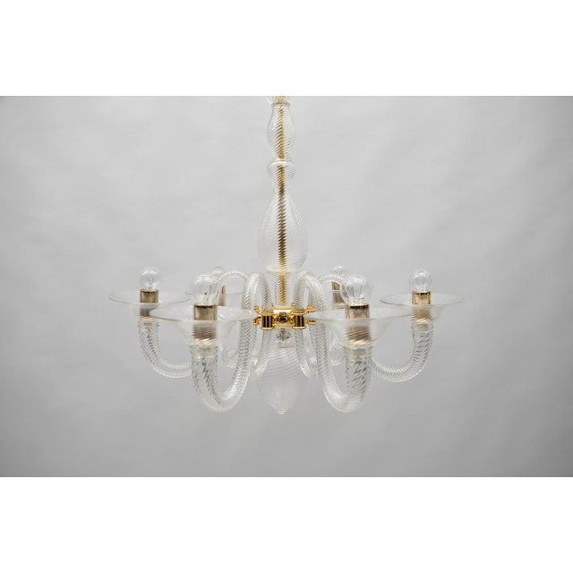Mid-Century Modern Murano Glass Chandelier from Barovier & Toso, Italy, 1990s For Sale - Image 3 of 18
