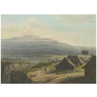 Highland Landscape in the Bantam Residency, Java, Lithograph, 1872 For Sale
