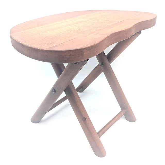 Wood Mid 20th Century Wood "Fold & Carry" Collapsible Stool For Sale - Image 7 of 14