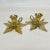 Brass 1970s Vintage Traditional Americana Brass Poinsettia Candle Holders - A Pair, Christmas For Sale - Image 8 of 12