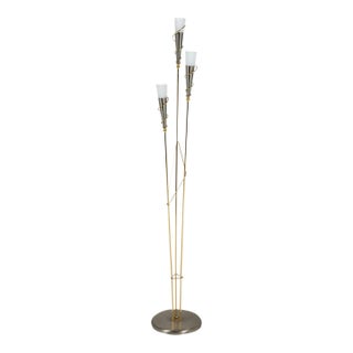 Vintage 1970s Belgium 3-Light Floor Lamp (Rewired) For Sale